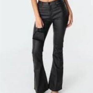 Faux leather pants